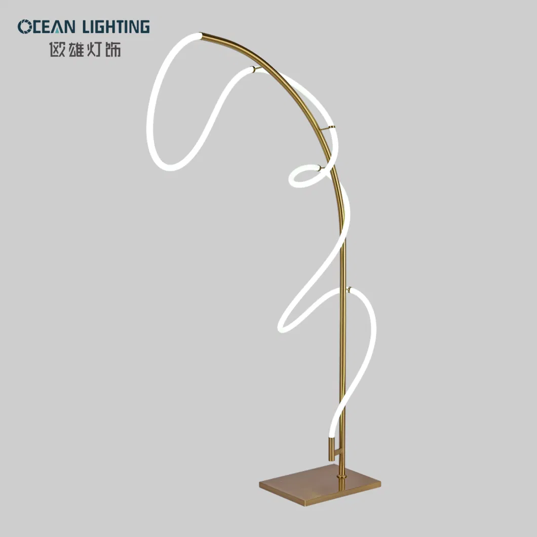 Indoor Decorative Lighting Soft Inward Curve LED Lighting Floor Lamp