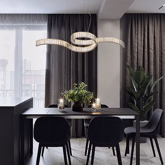 호텔을 위한 현대 스테인리스 주문을 받아서 만들어진 LED 샹들리에